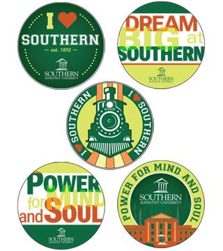 Stickers that say I Love (Heart) Southern and other varieties of Southern branded stickers.