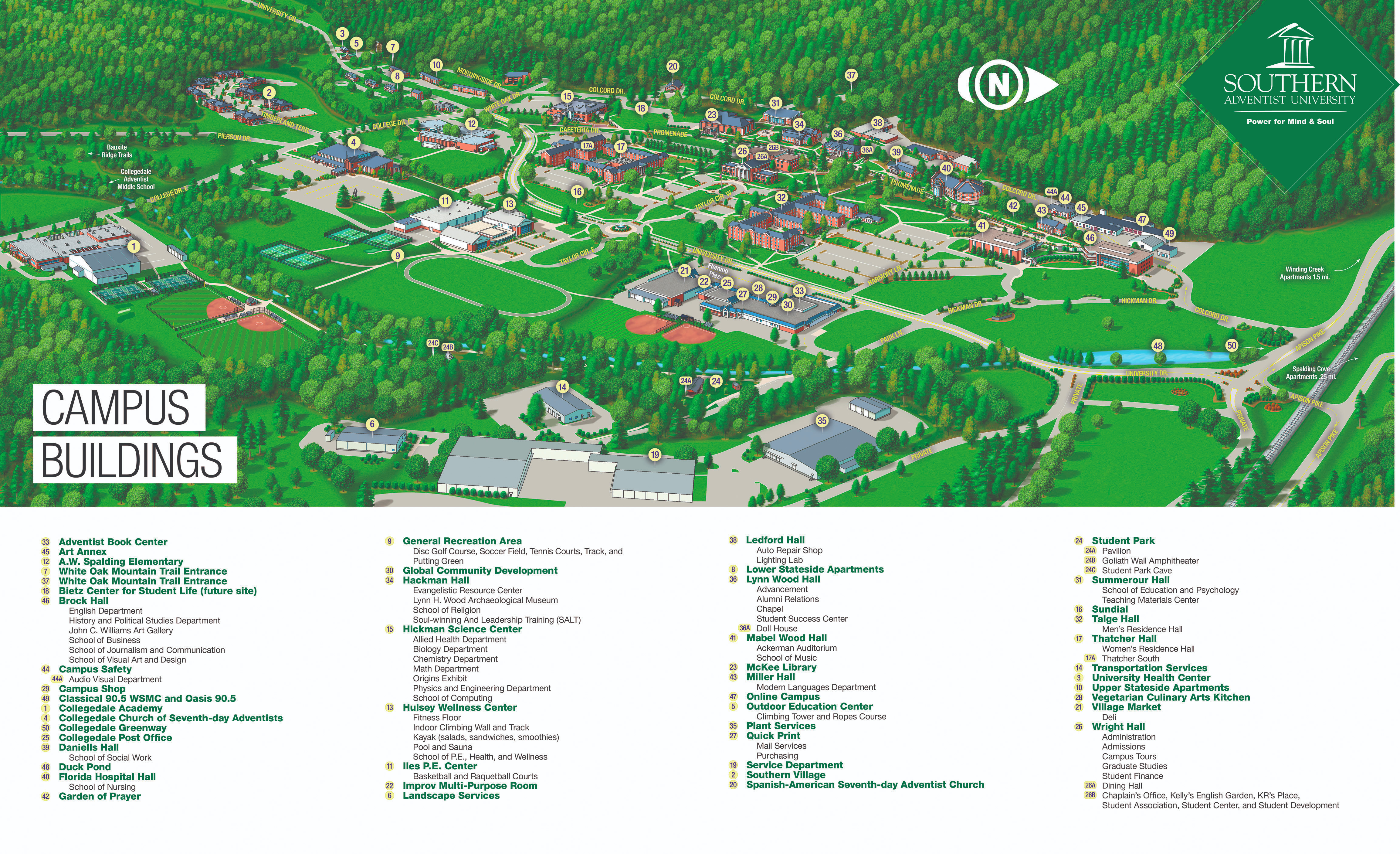 Maps And Directions Southern Adventist University