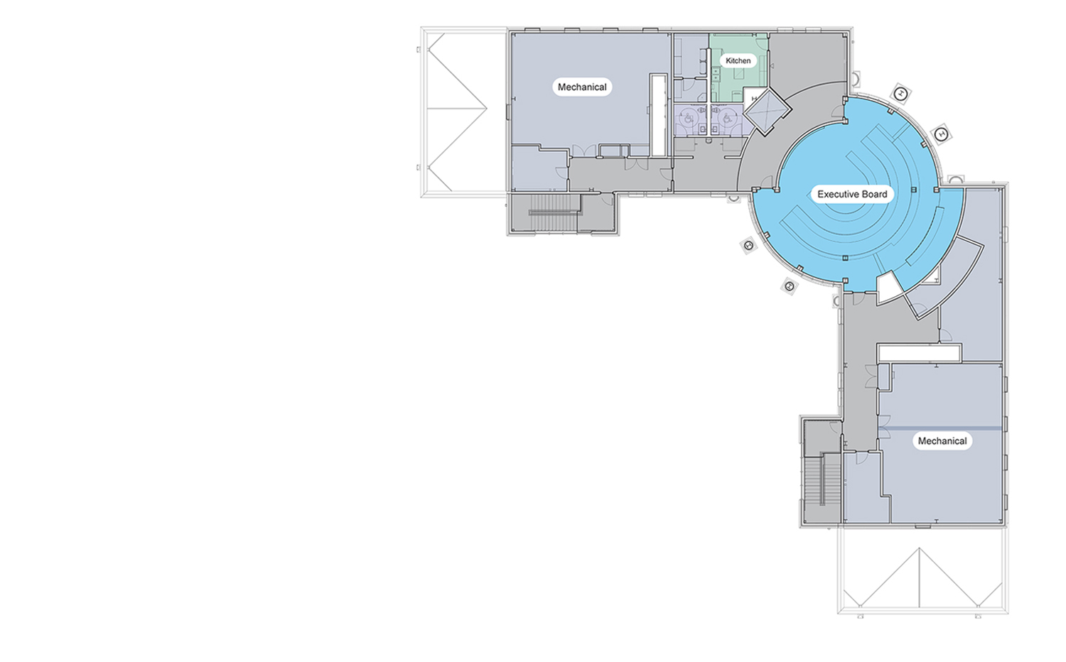 Fourth Floor: Executive Board Room, Mechanical Area