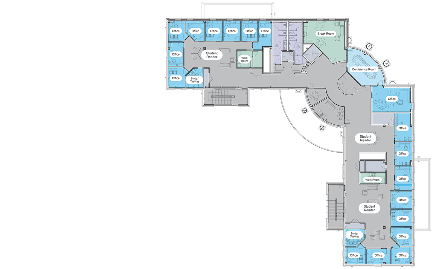 Third Floor: Offices, Conference Room, and More