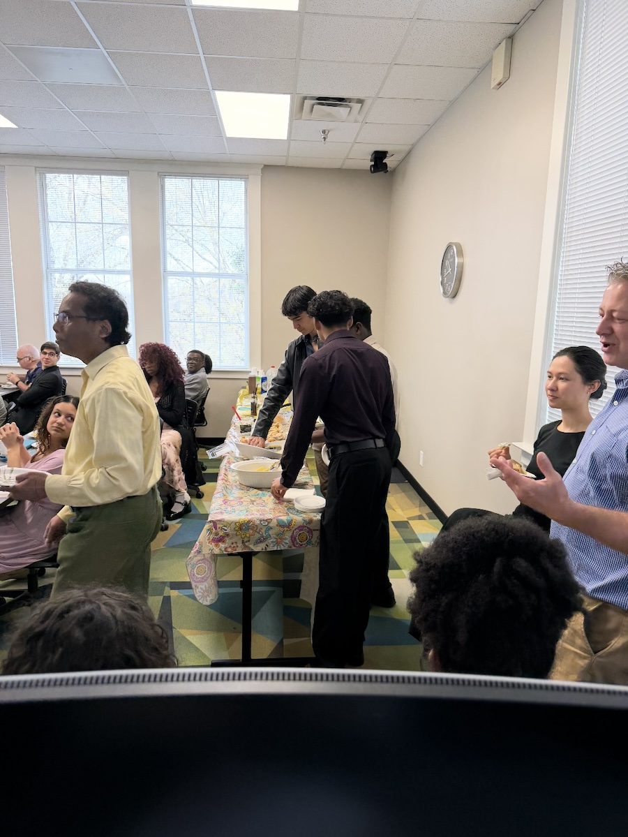 Group of people getting some great food