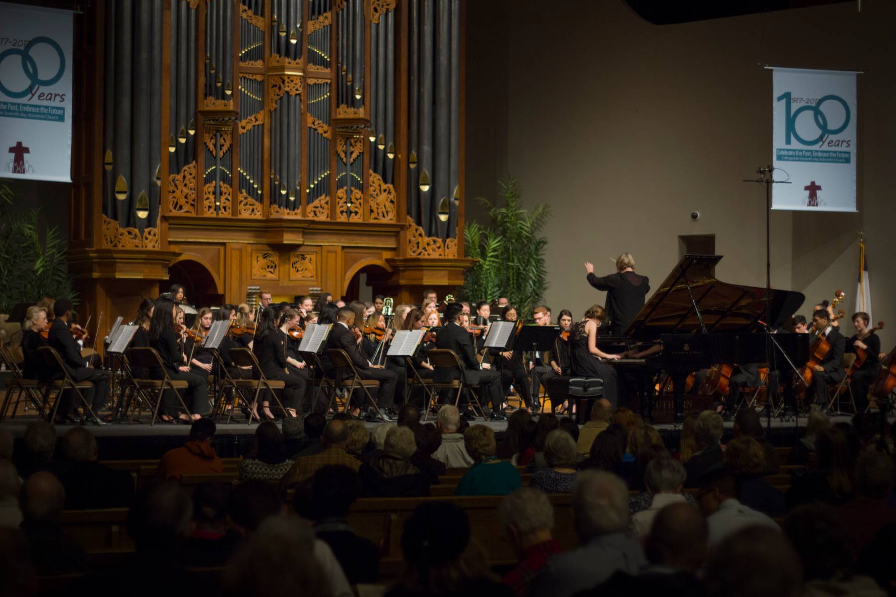 Full orchestra performing