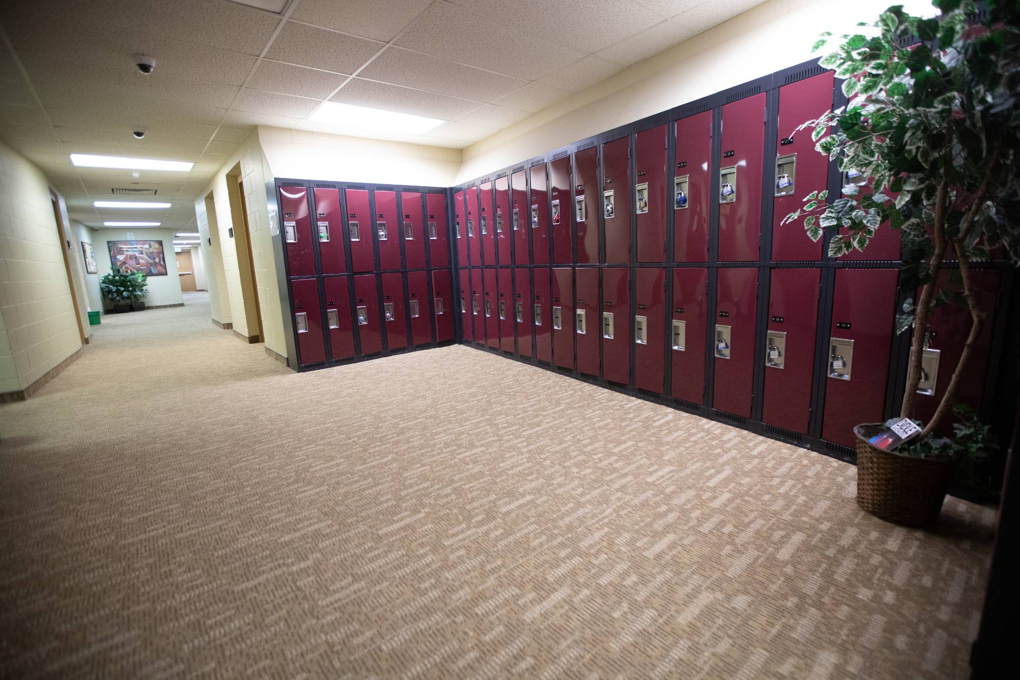 music hall with lockers