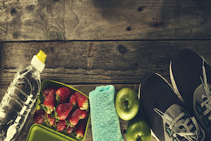 workout gear healthy food