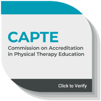 Accreditation B)adge (CAPTE Accreditation badge from the Commission on Accreditation In Physical Therapy Education n (CAPTE)