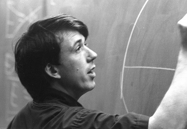 Kuhlman at Chalkboard