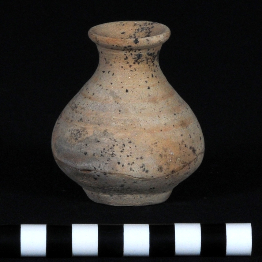 Miniature vase (votive?) with four bands of paint