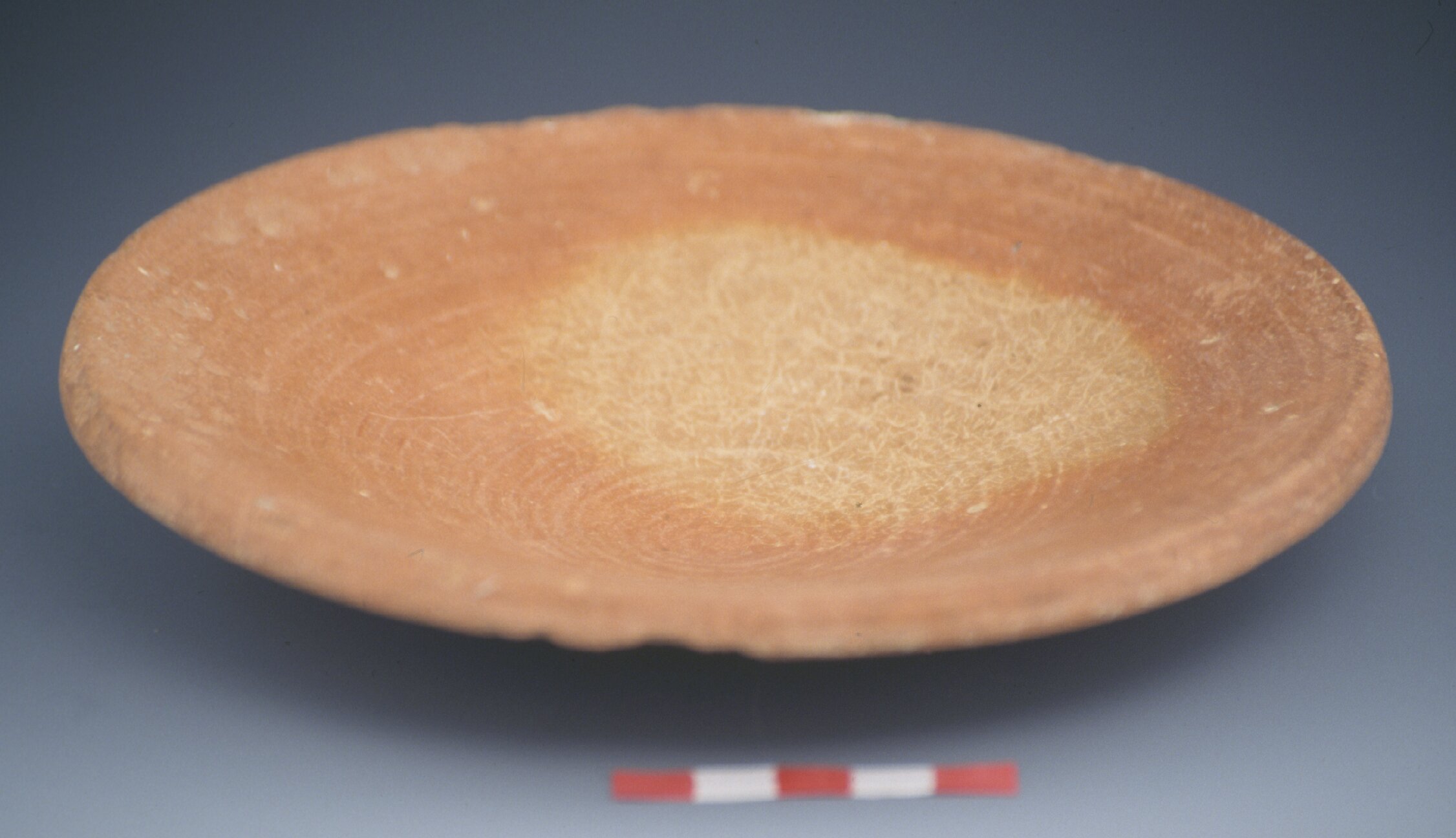 Plate with wheel burnish
