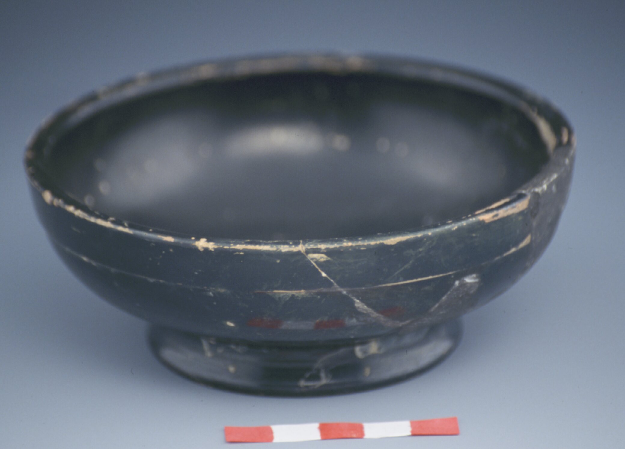 Glazed black attic bowl