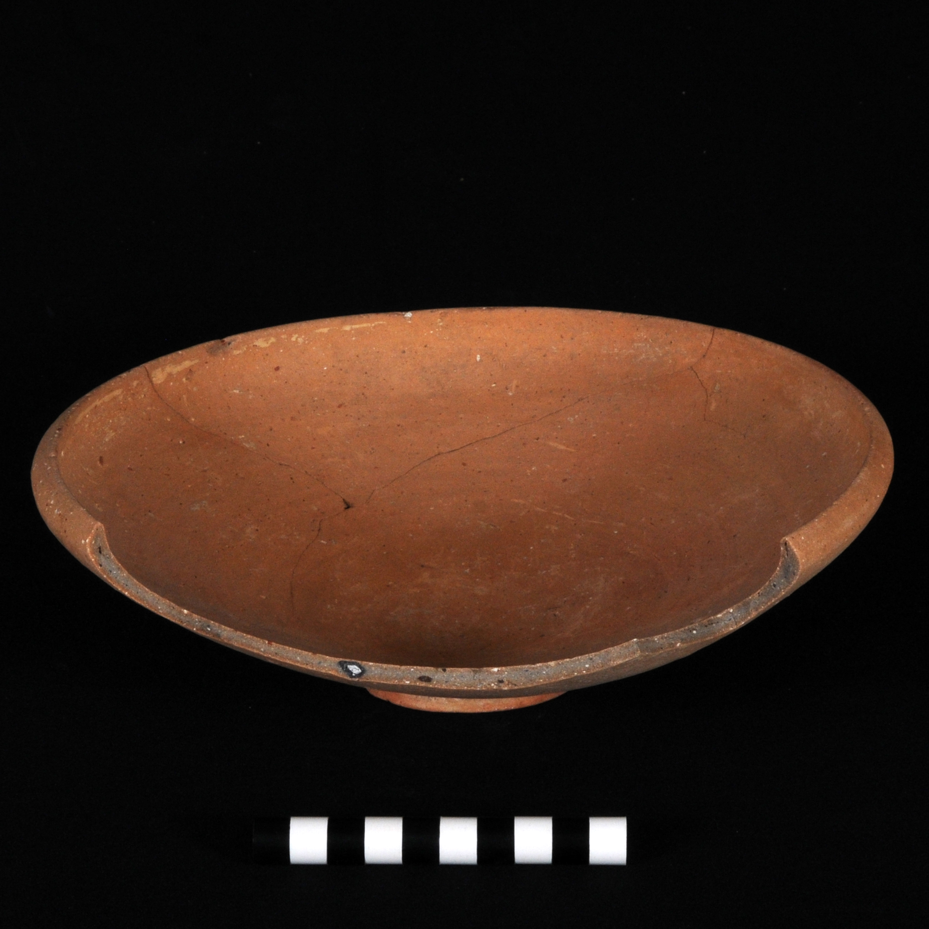 Platter bowl with no paint, slip, or burnish