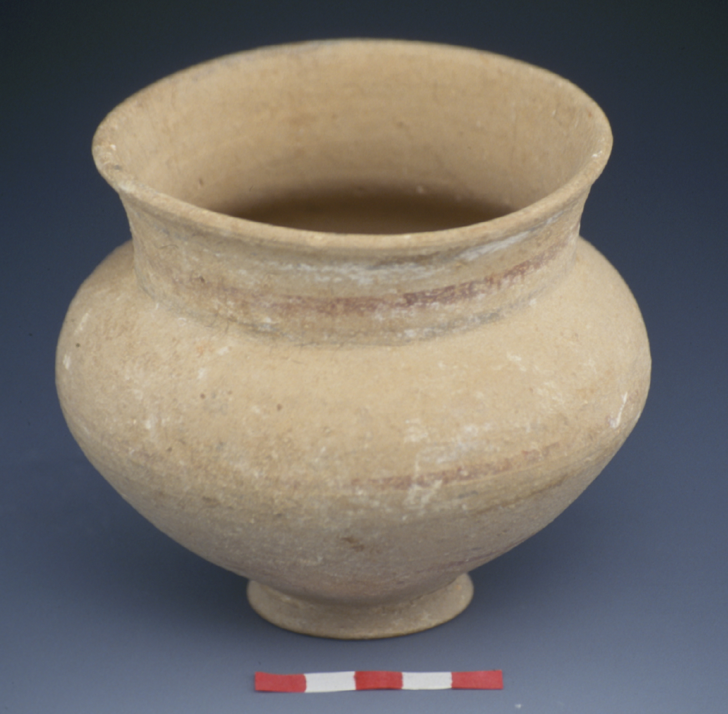 Goblet painted with red and black bands