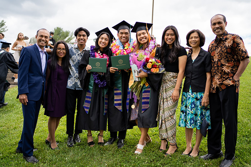 family at graduation