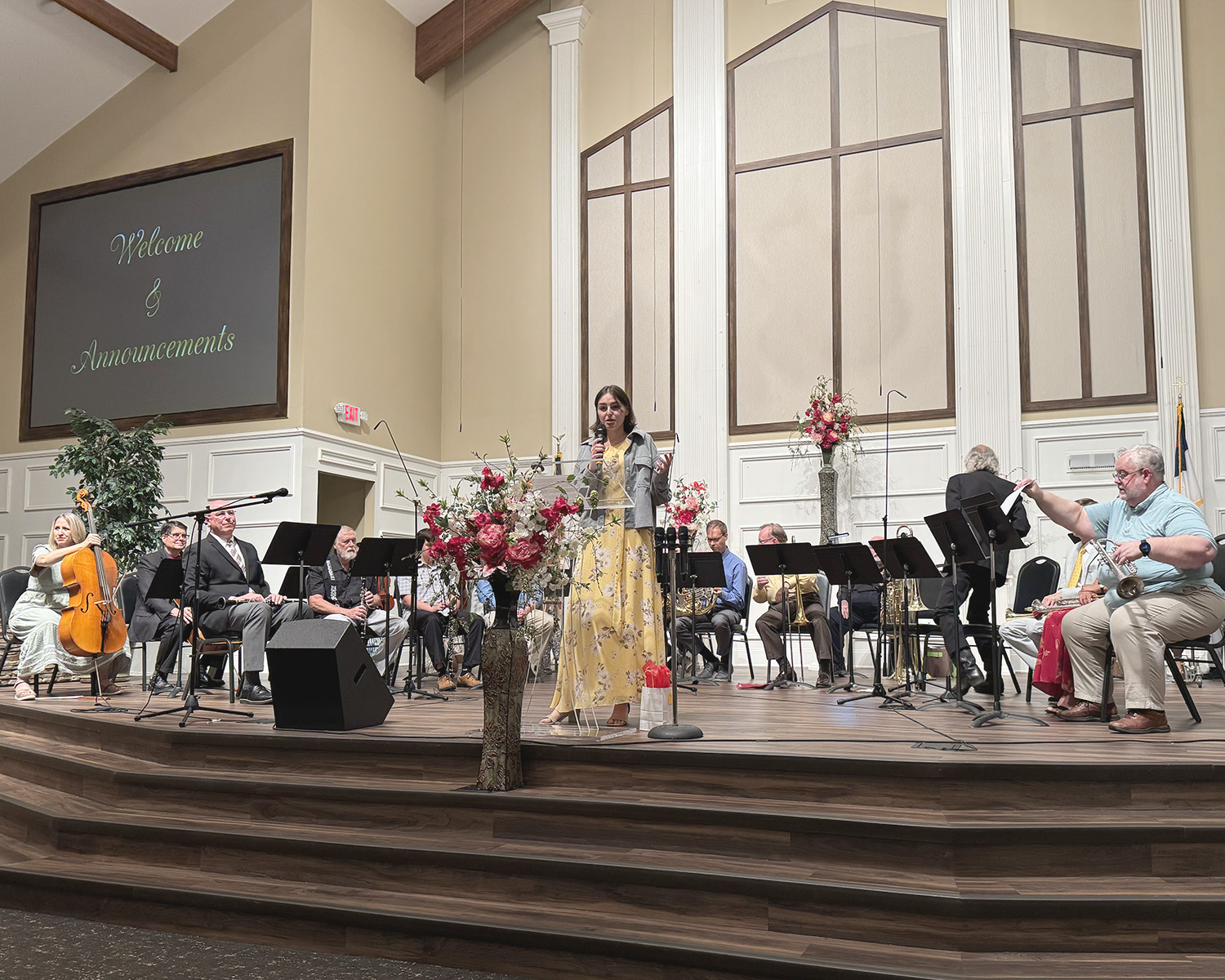 A religion student interns at an Adventist church