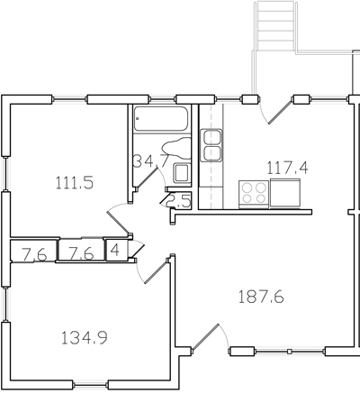 one level 2 bedroom floor plan