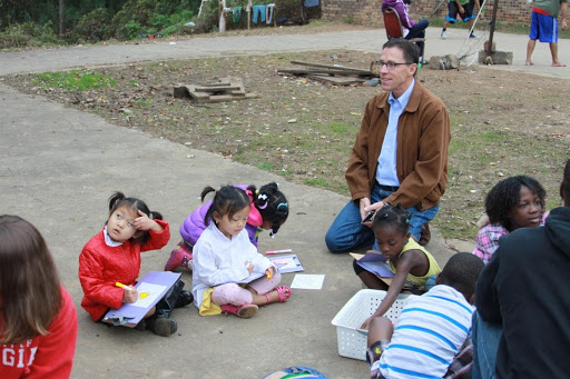 Kids learning in an outdoor setting