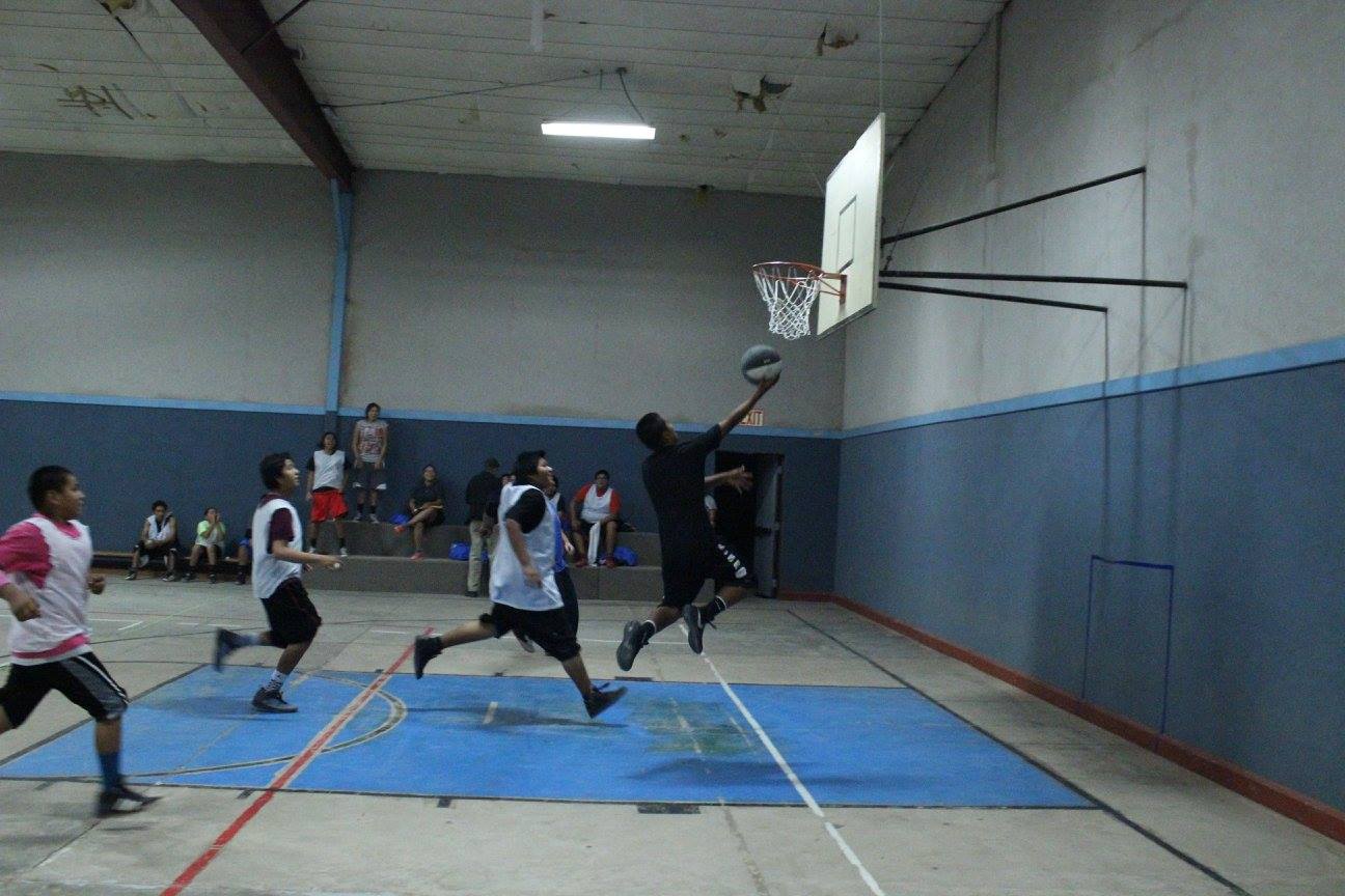 Basketball in the gymnasium