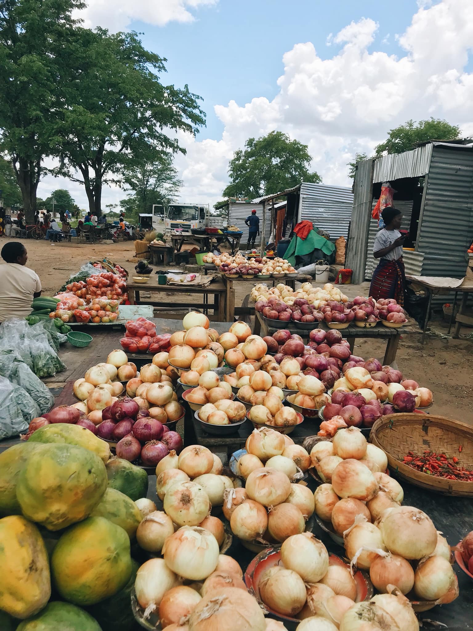 Nearby market with food