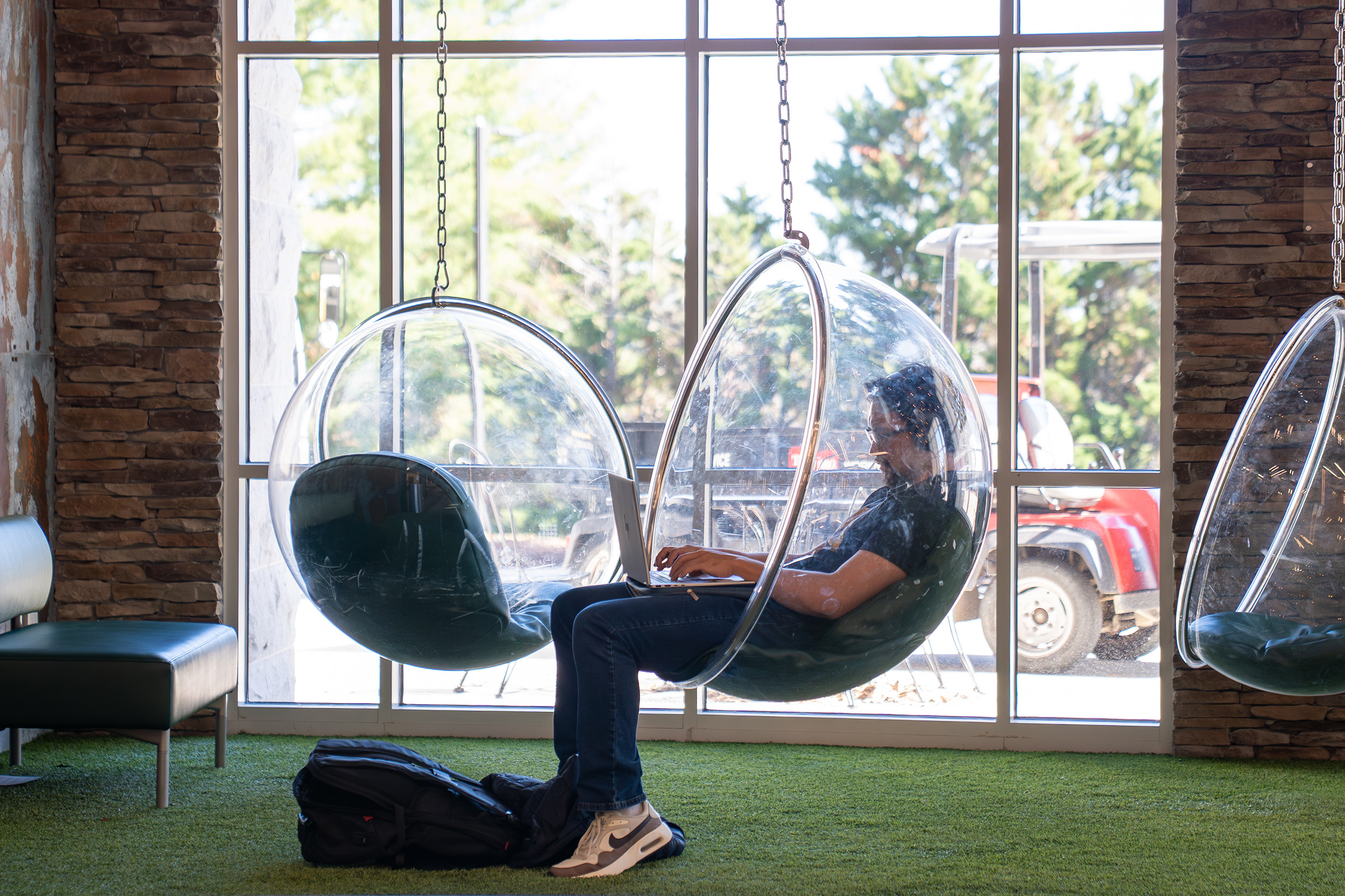 a student studying in the Bietz Center for Student Life