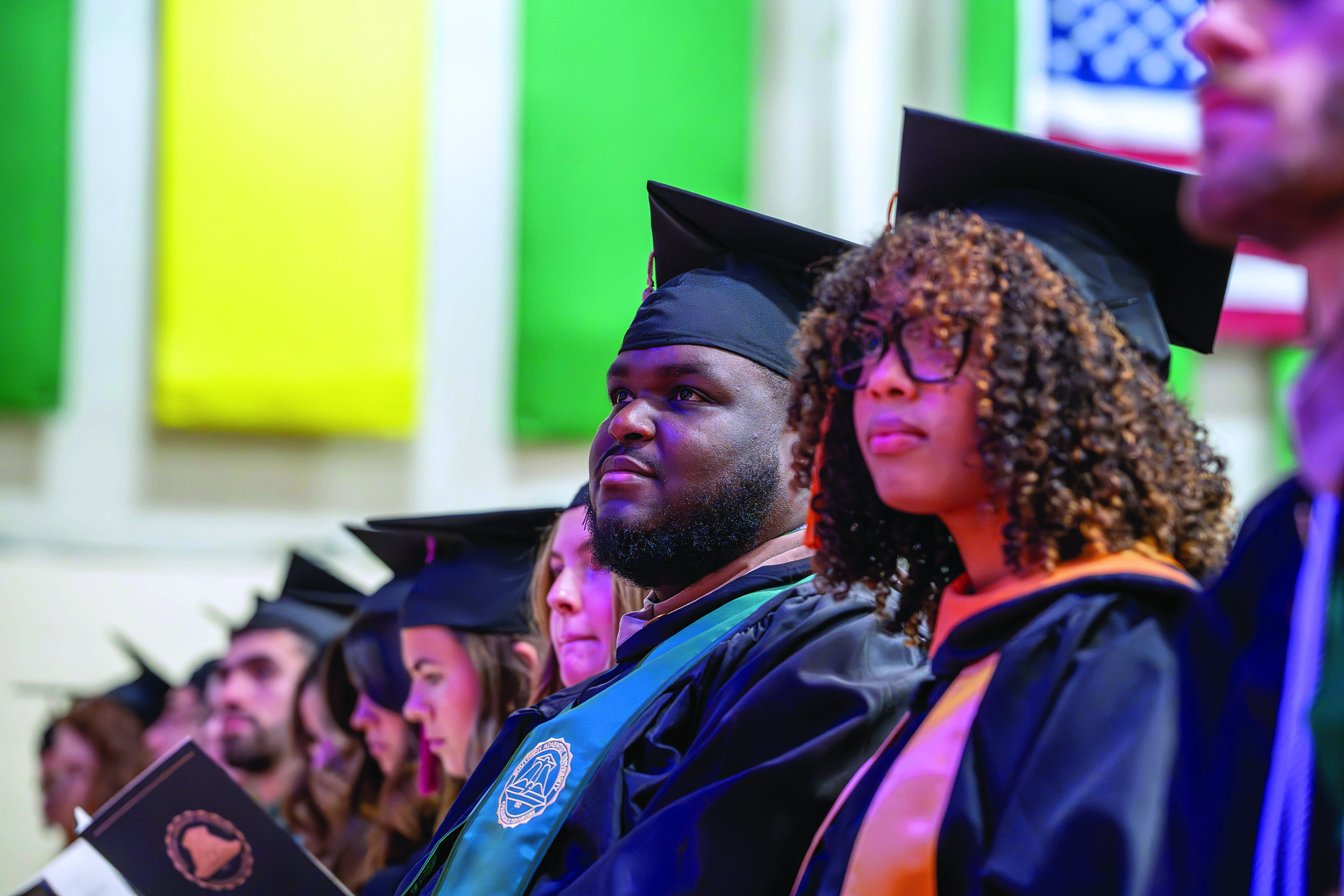students at graduation