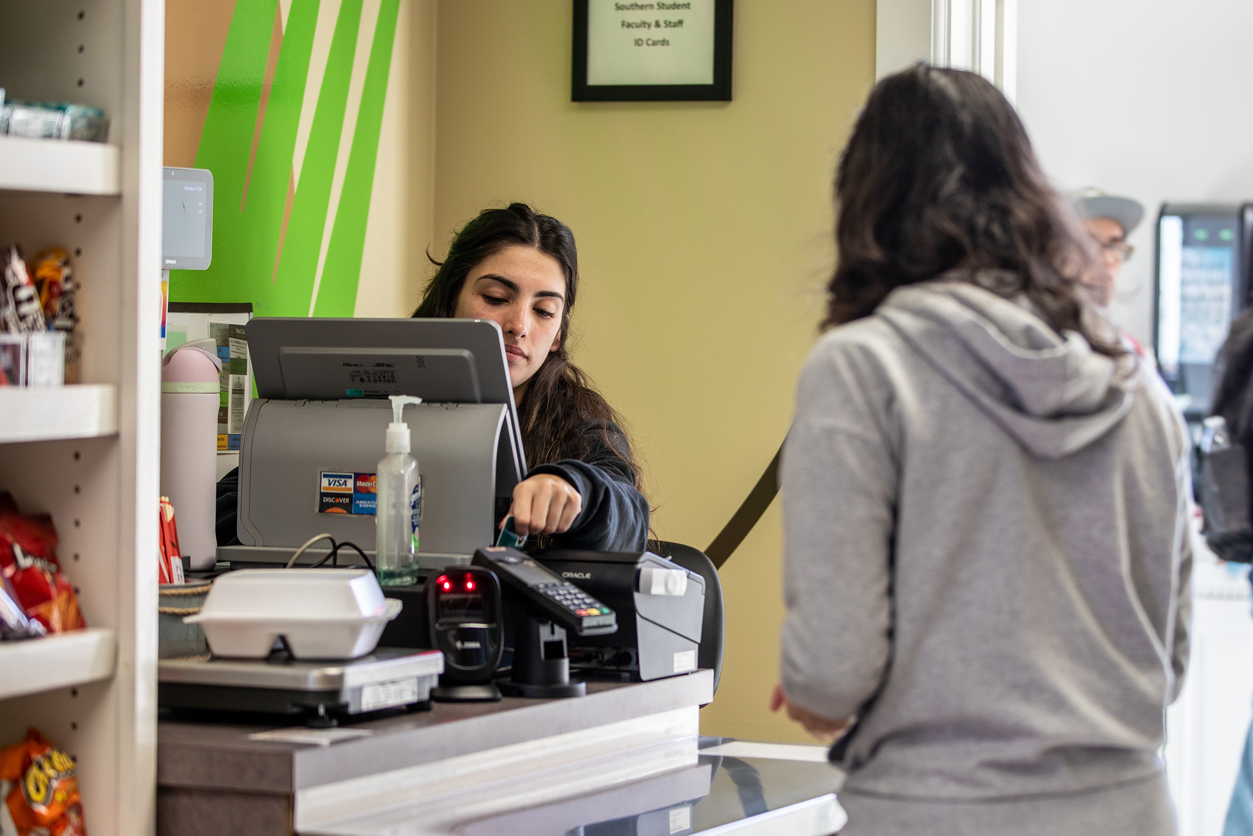 dining hall check-out