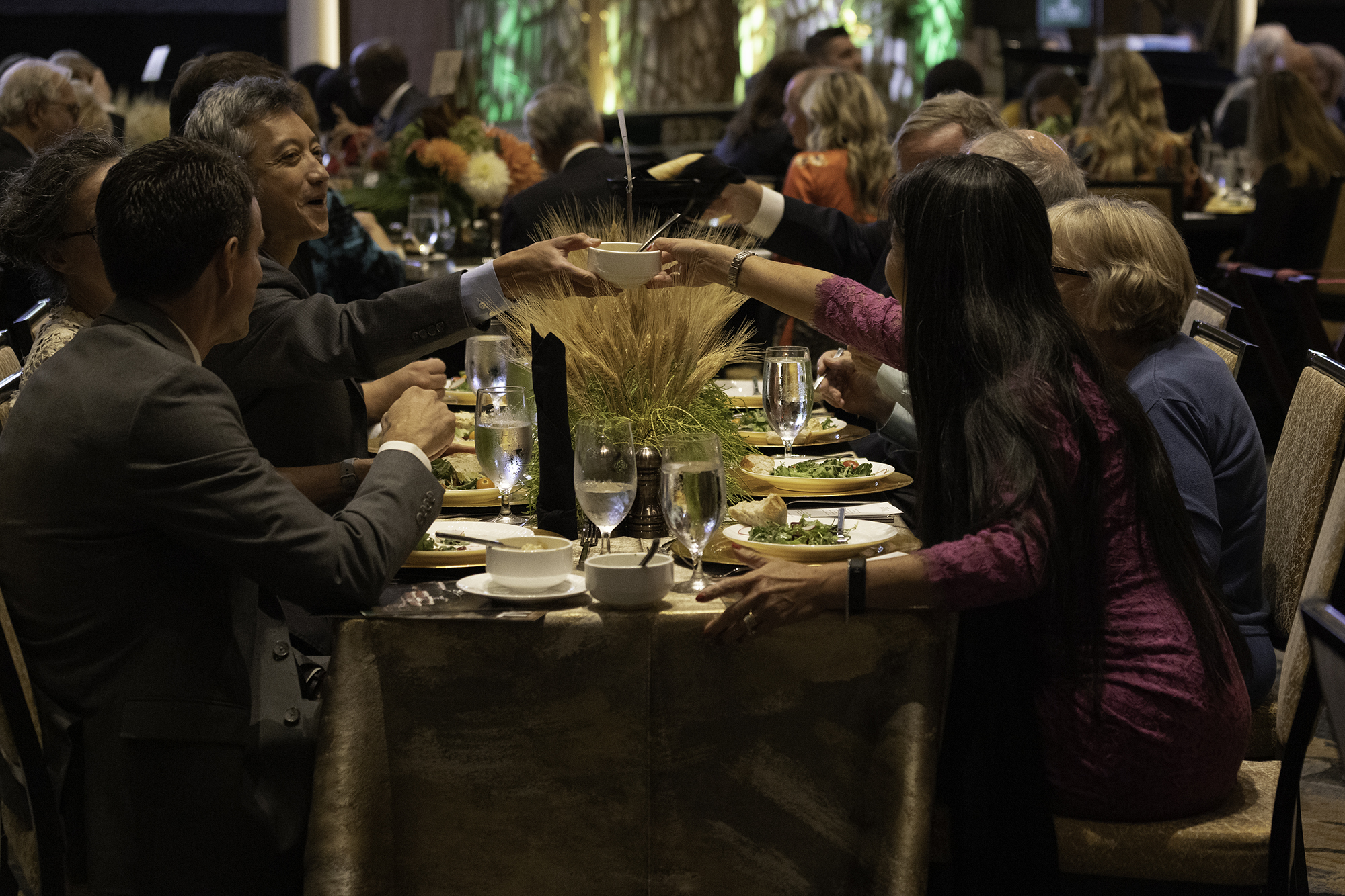 Guest enjoy conversation during A Taste of Southern dinner