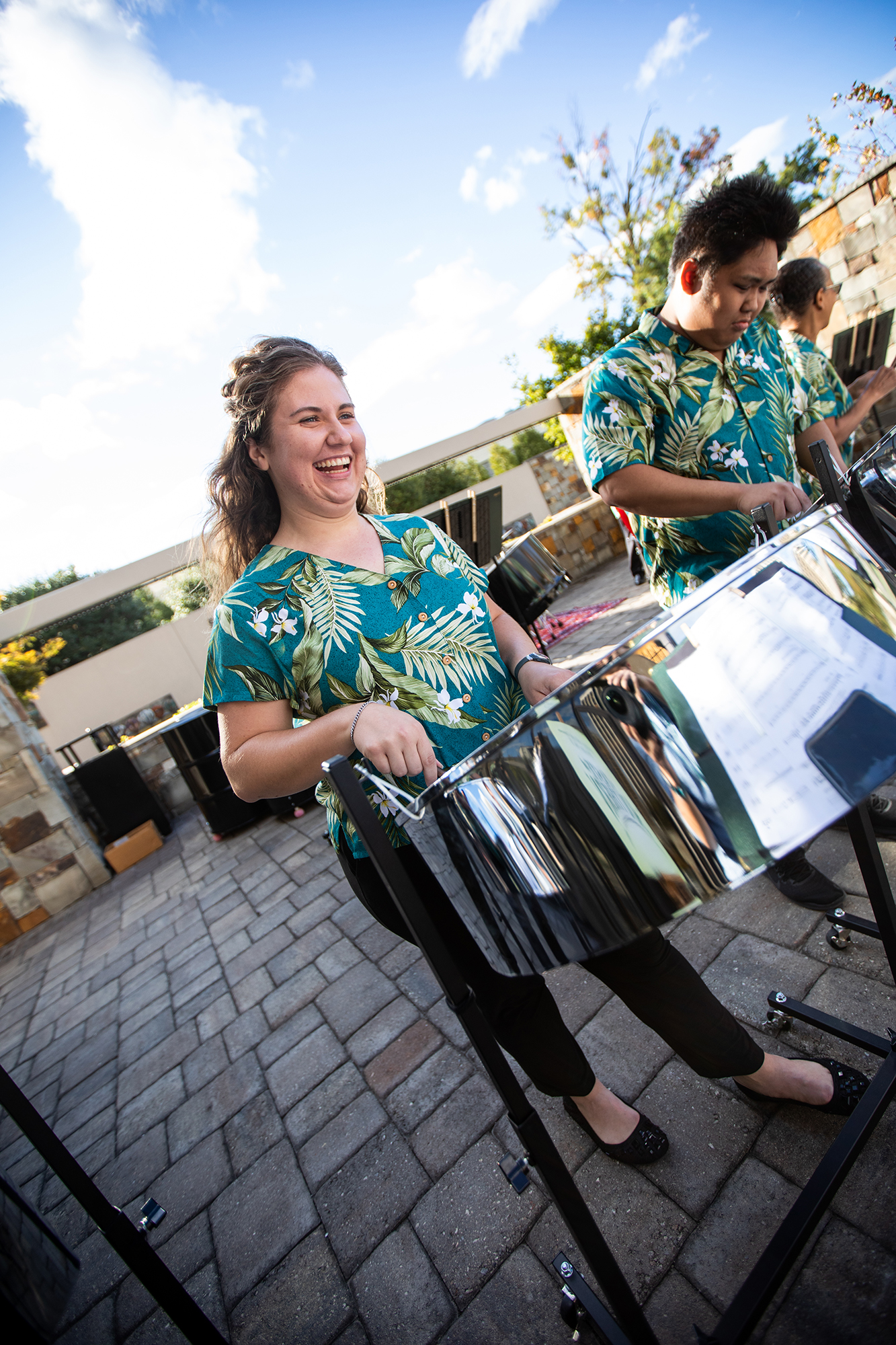 Southern students perform in a steel drum ensemble