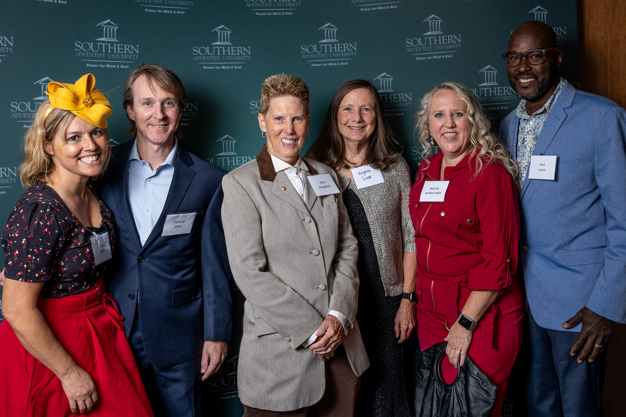 a group of people taking a photo