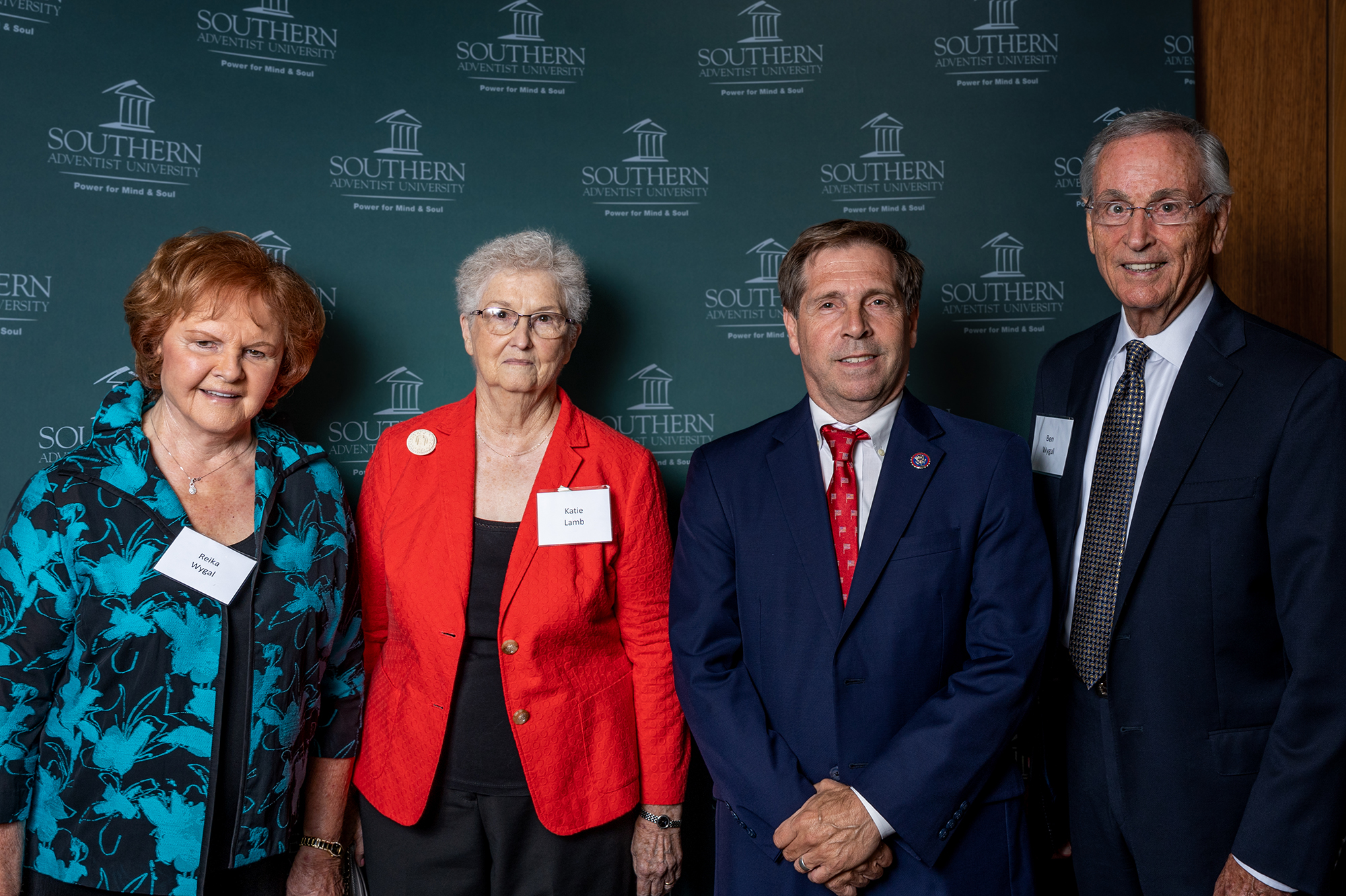 a group of people taking a photo