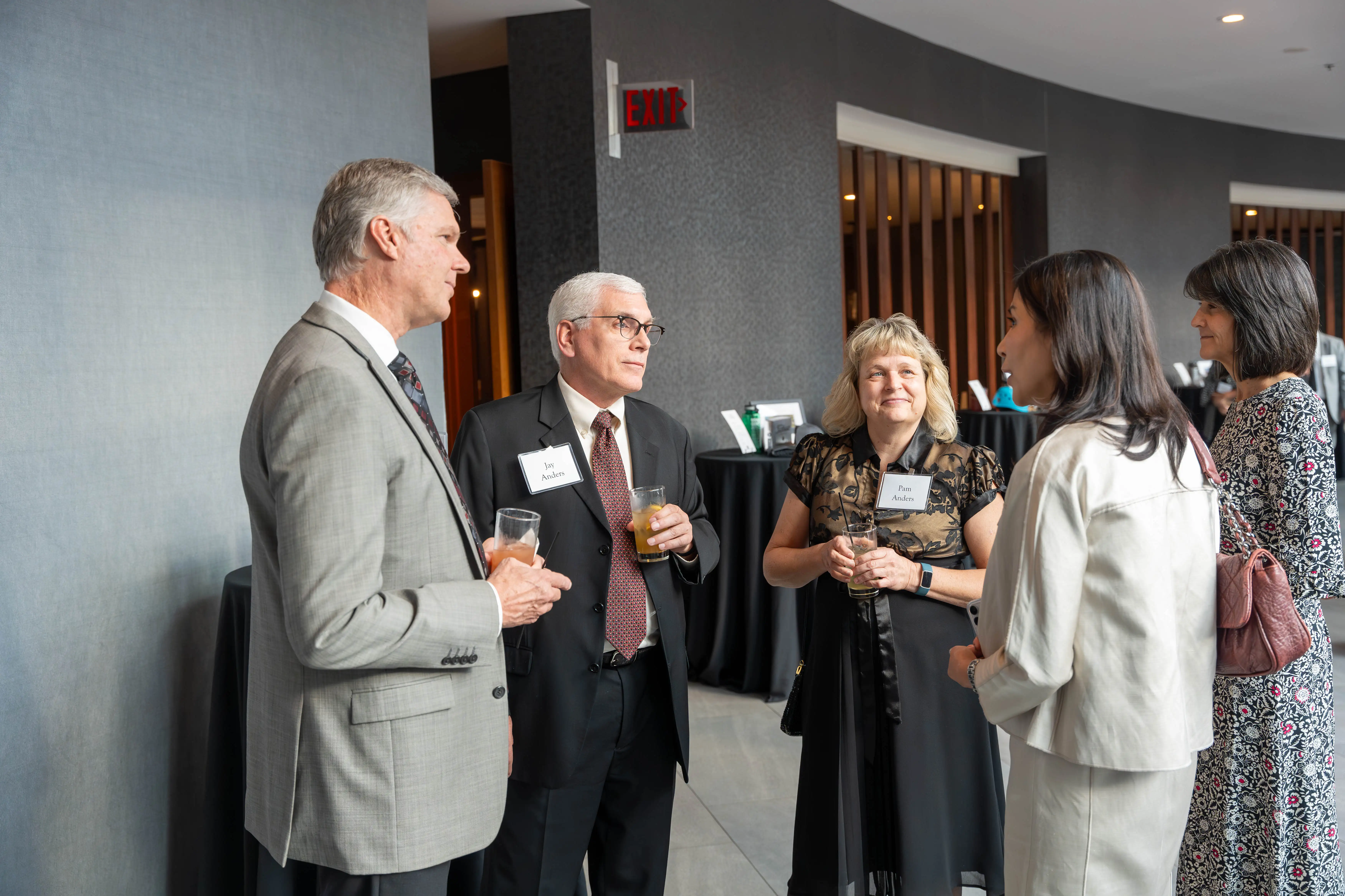 Doug Borrow, '86, Jay Anders, Pam Anders, '84, Christina Im, and Beth Barrow, '84
