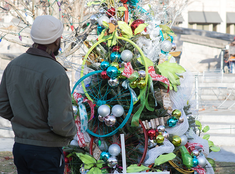 Southern's Festive Forest tree in downtown Chattanooga