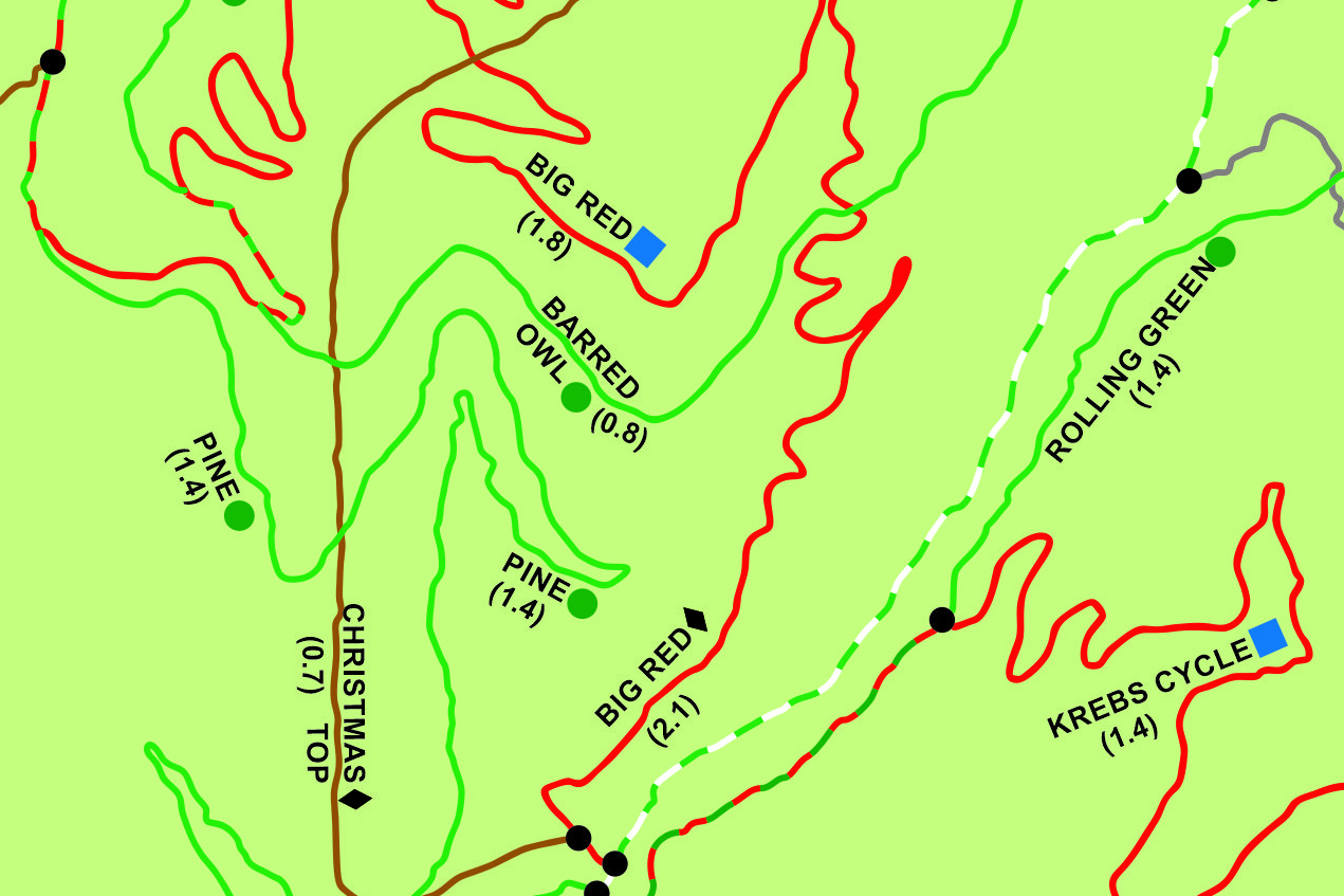 Map of the White Oak Trails