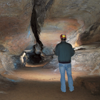 Image of caverns that students can explore on campus.